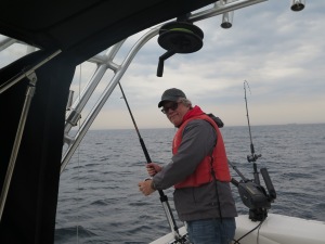 Steve lake fishing John and Deb's booat may 2015